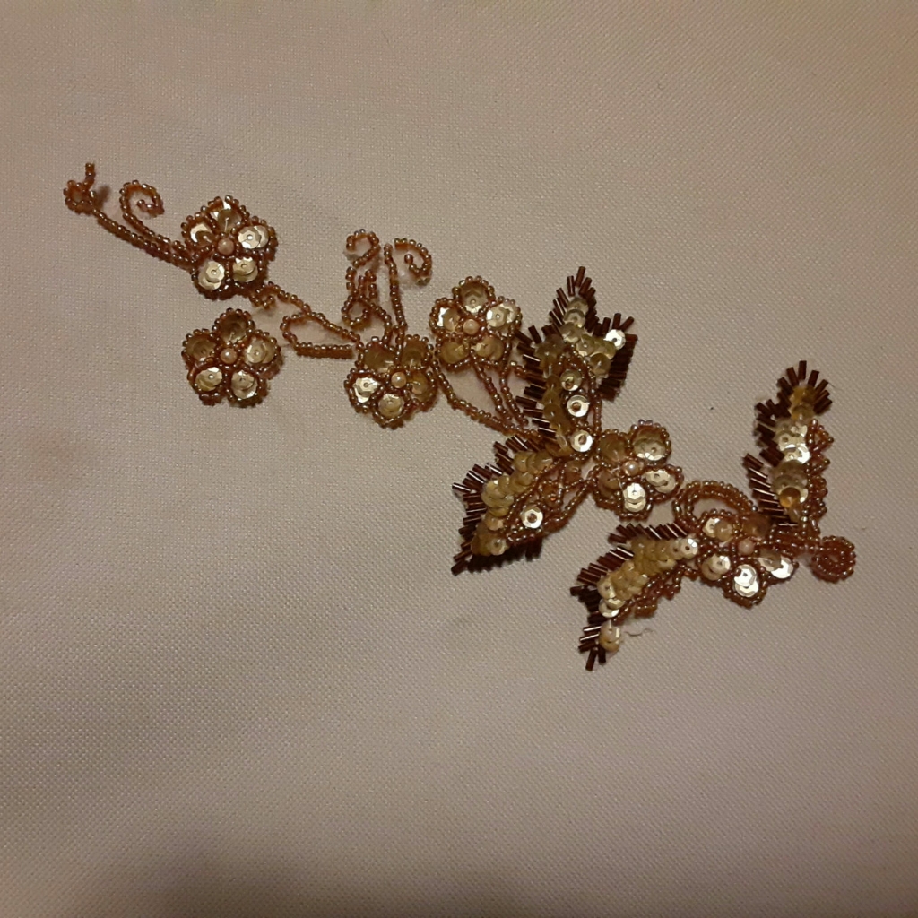 Gold Sequins Applique Patch